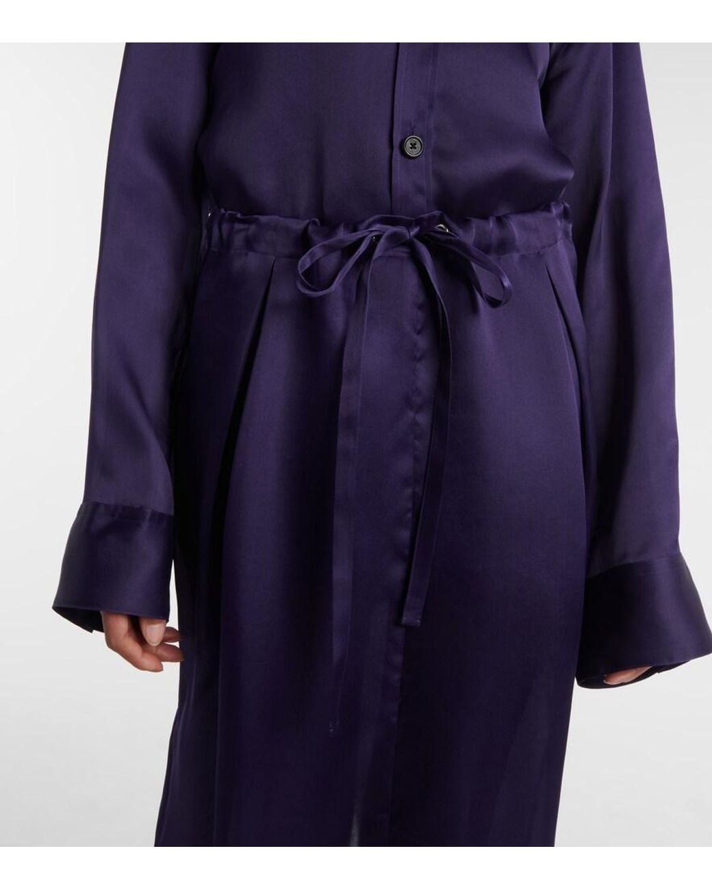 Khaite Purple Chenton Silk Organza Maxi Skirt