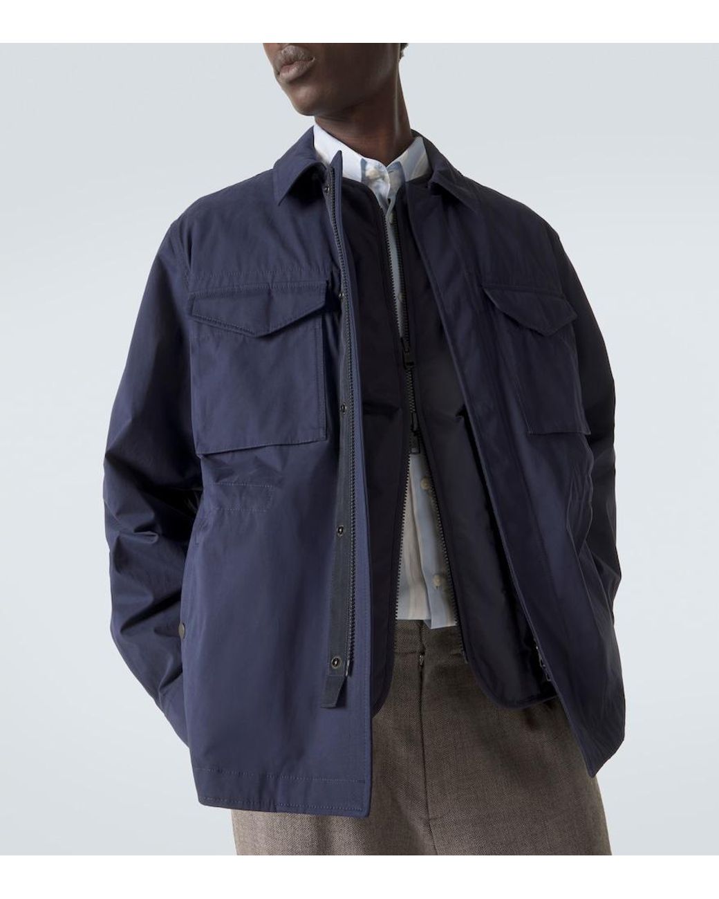 Moncler Blue Roquille Convertible Jacket for men