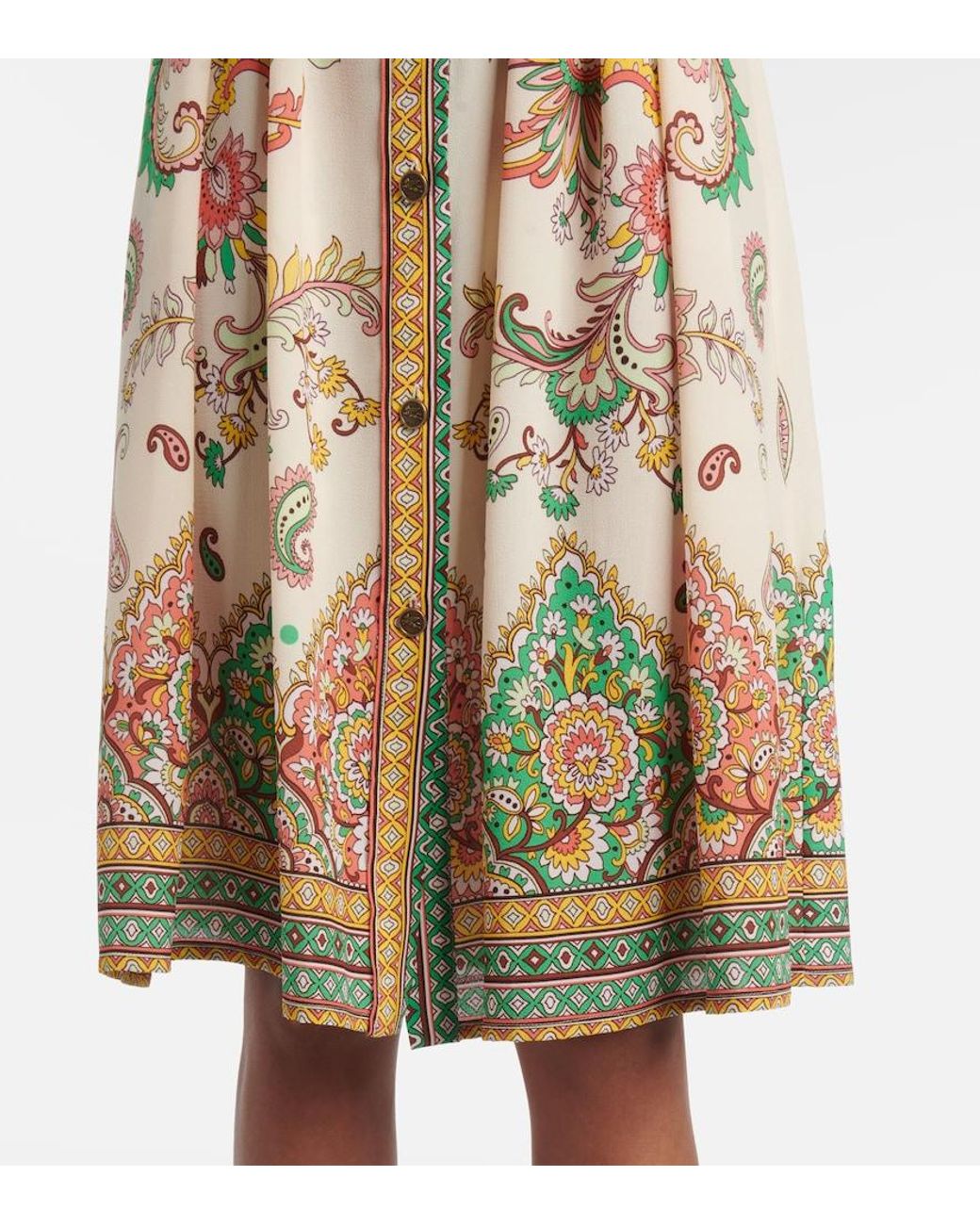 Etro Metallic Paisley Midi Dress