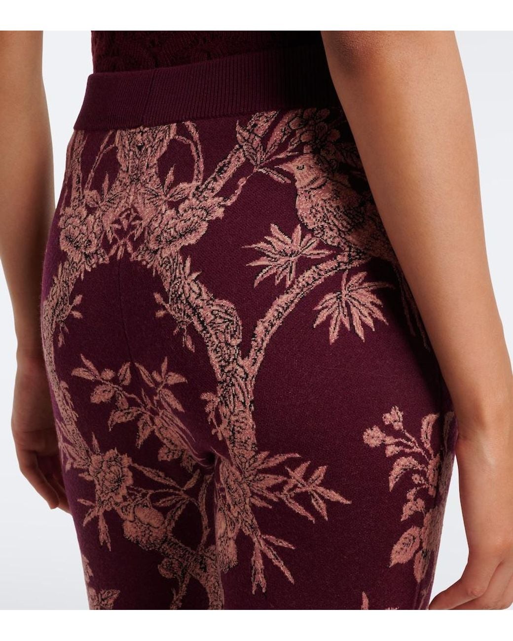 Etro Wool-Blend Jacquard Flared Pants