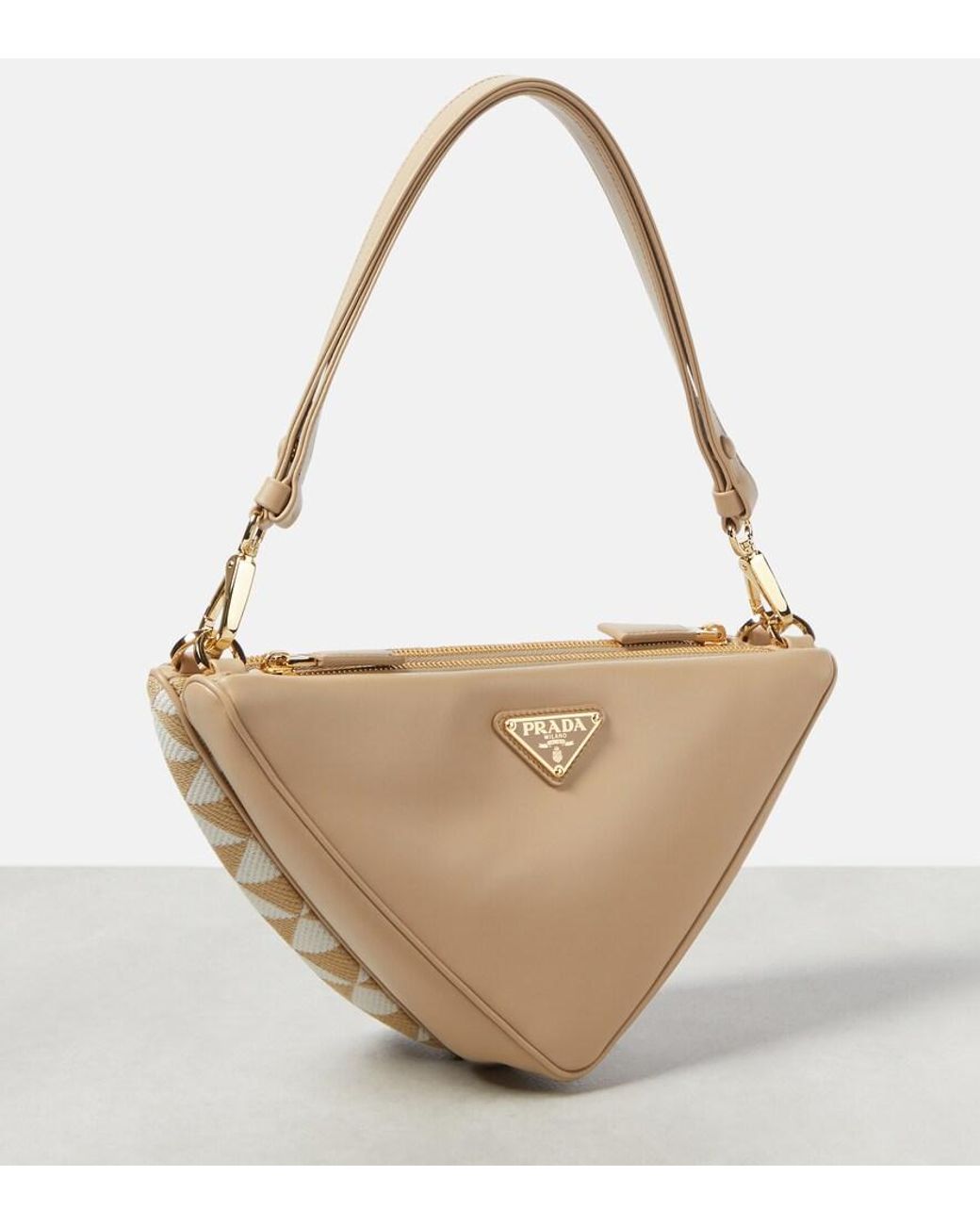 Prada Metallic Symbole Leather Mini-Bag