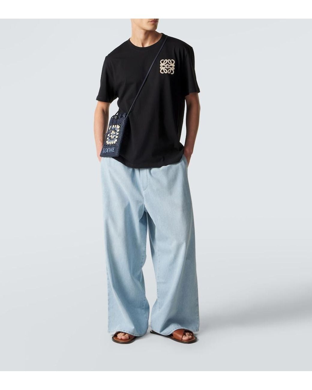 Loewe Black Paula's Ibiza Cotton Jersey T-Shirt for men