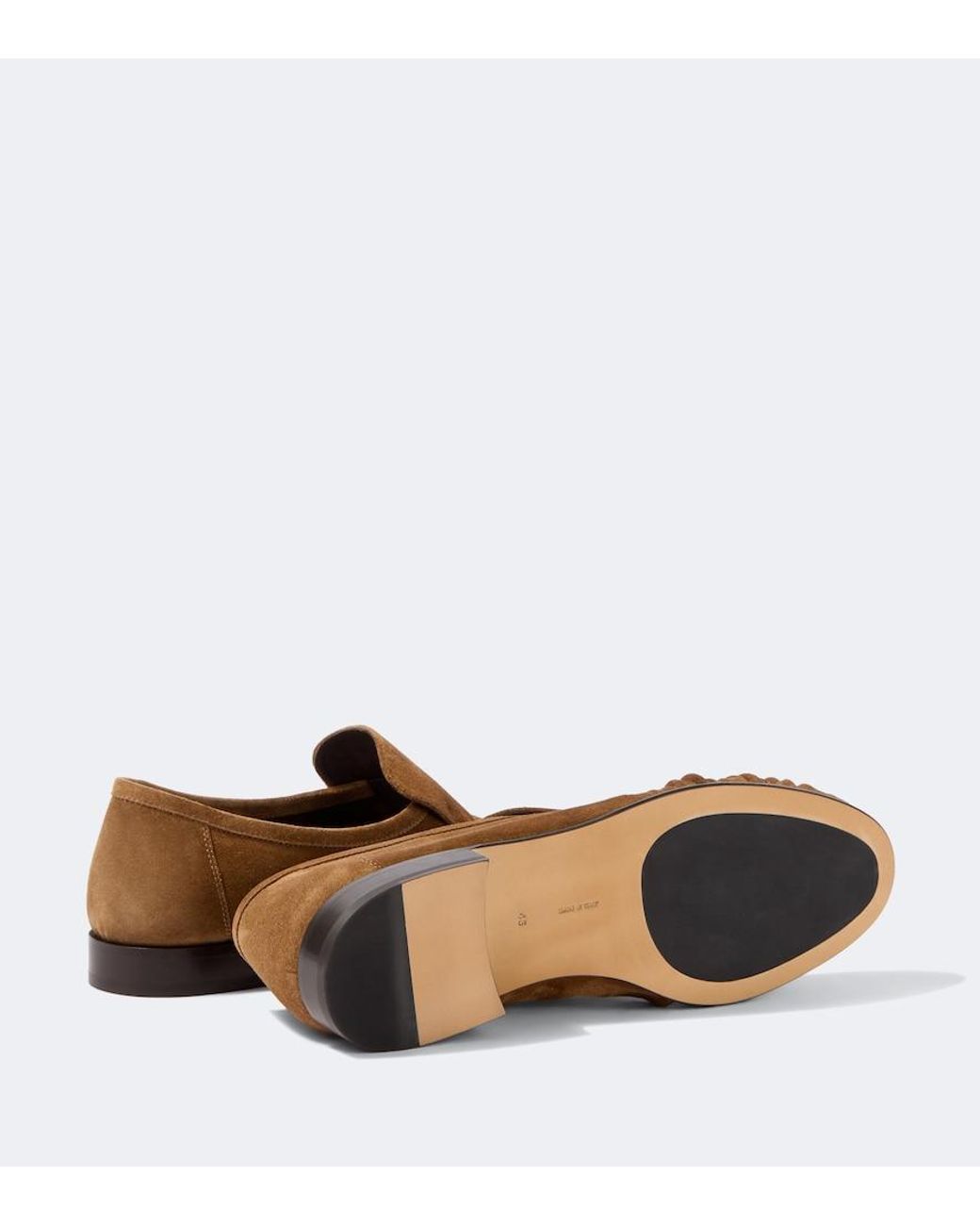 The Row Brown Soft Two Suede Loafers for men