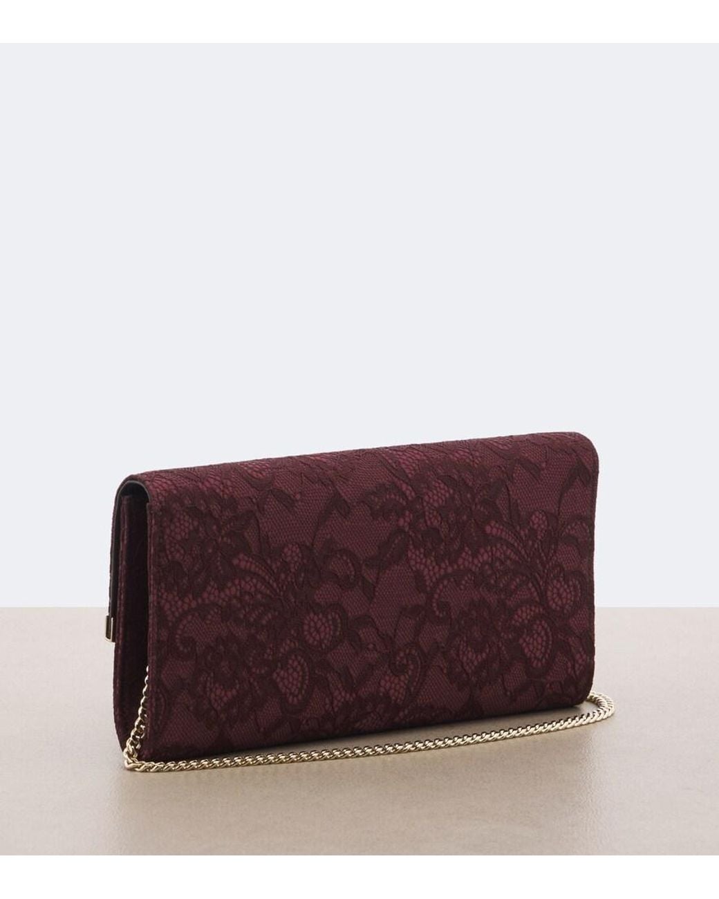 Jimmy Choo Purple Emmie Lace Clutch