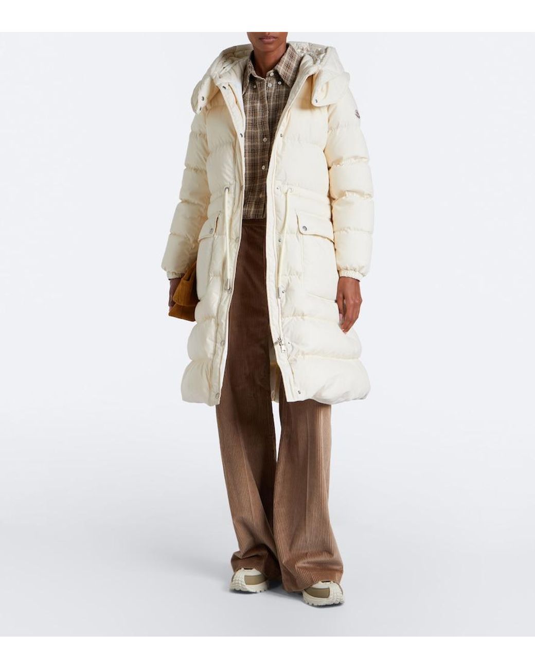Moncler Natural Pic Hooded Down Coat