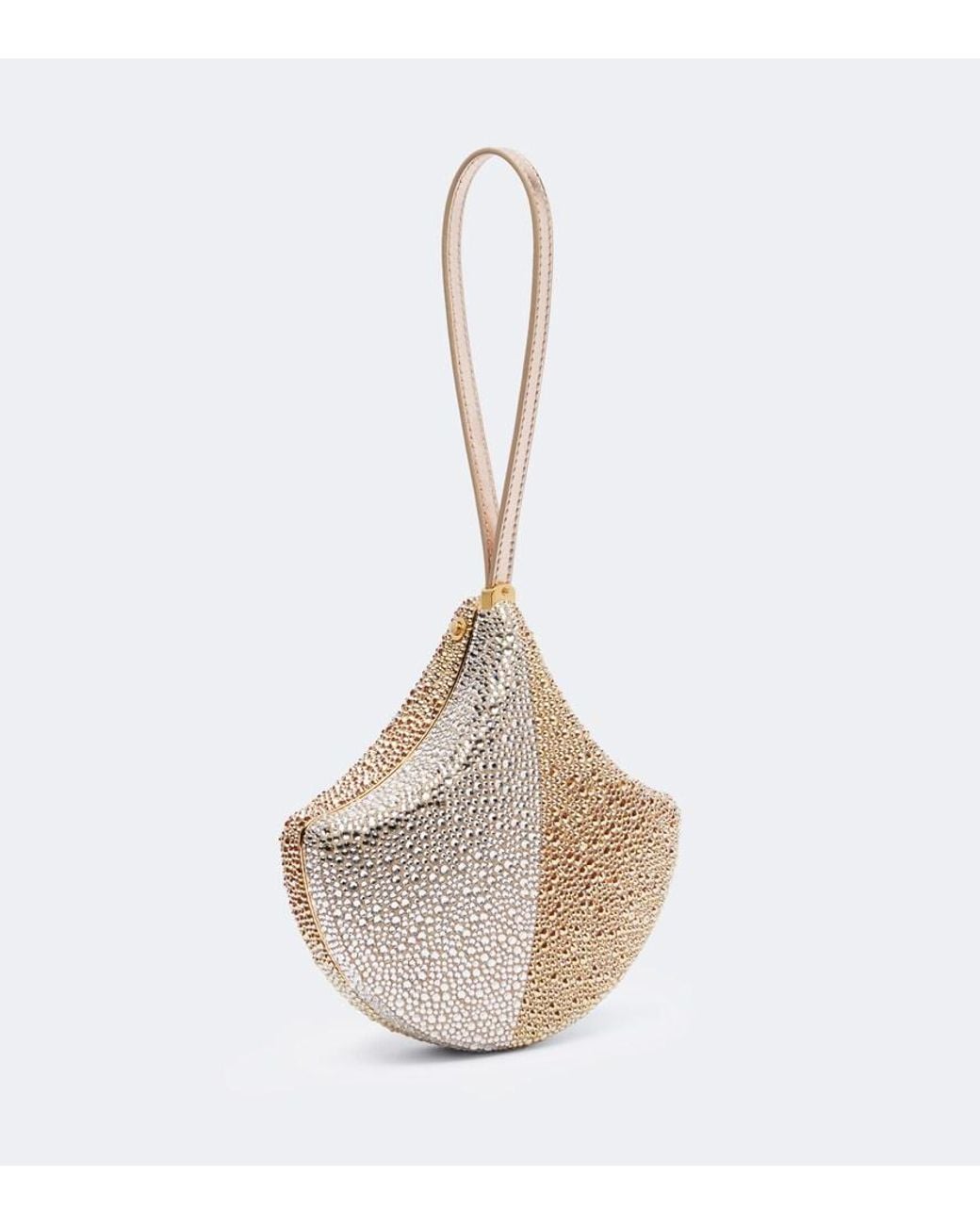 BVLGARI White Ginkgo Embellished Clutch