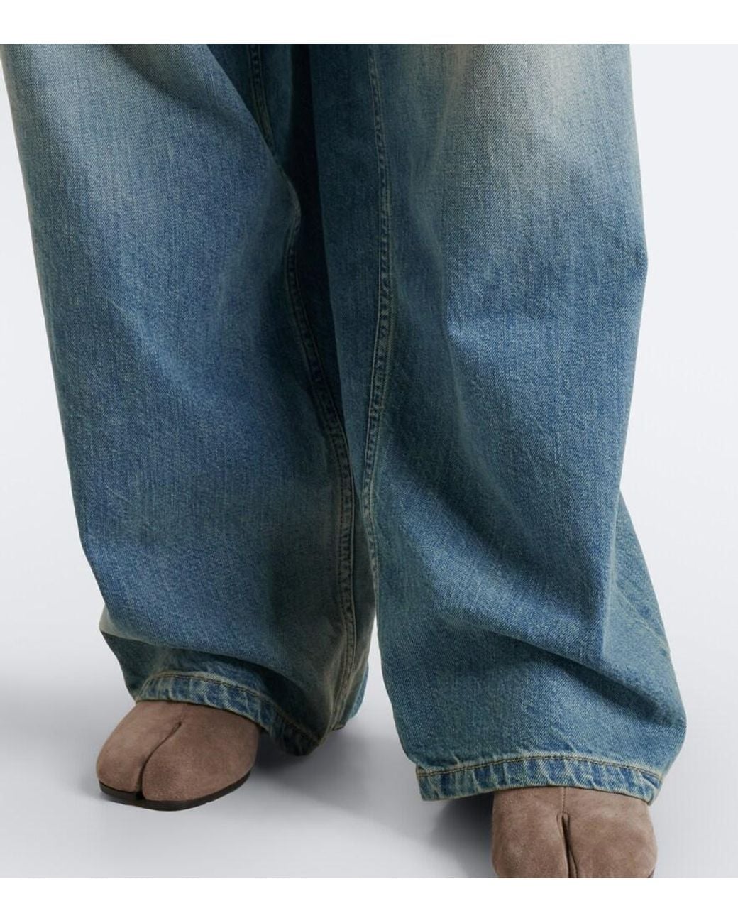 Maison Margiela Blue Faded Wide-Leg Jeans