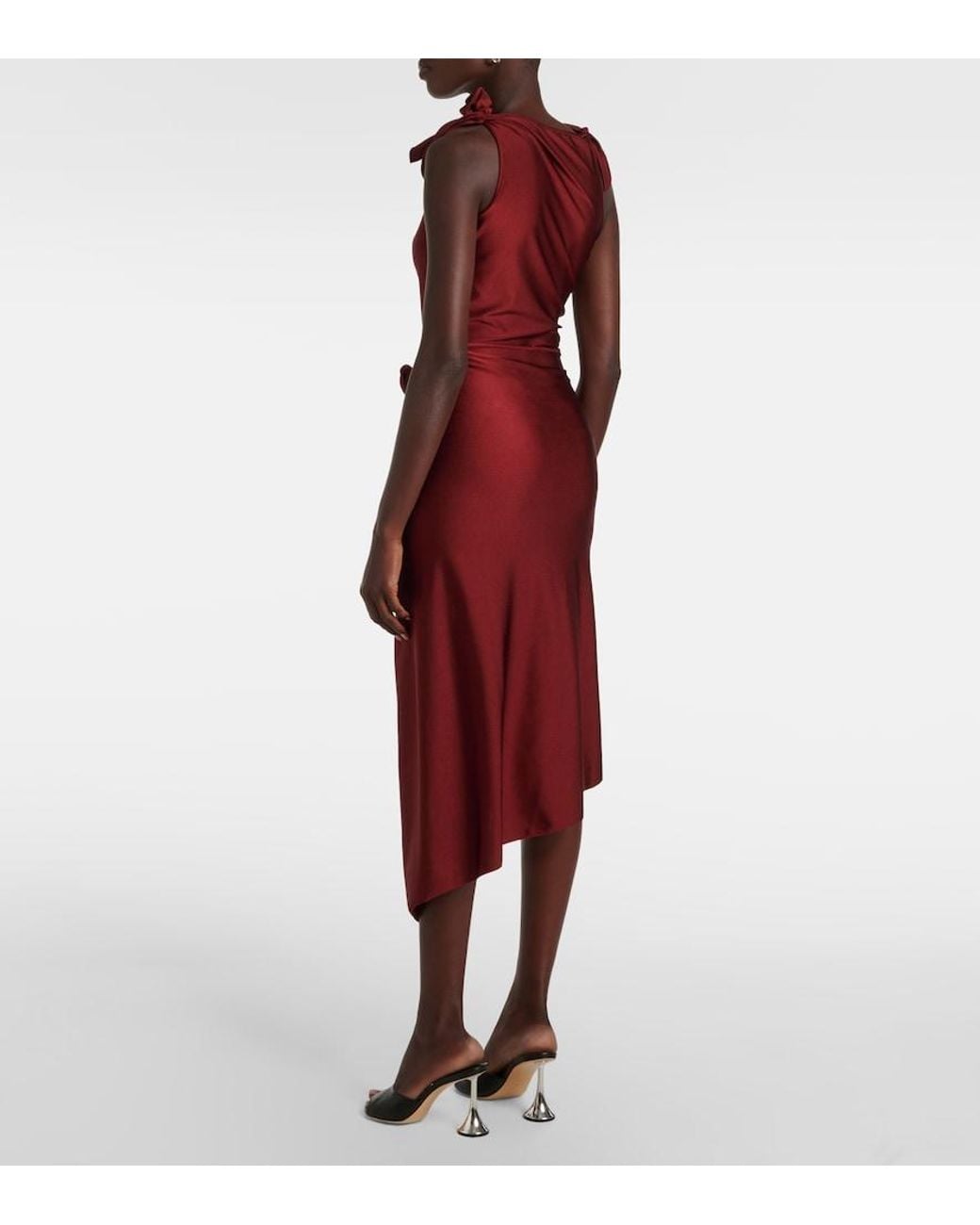 Coperni Red Verzierter Midirock