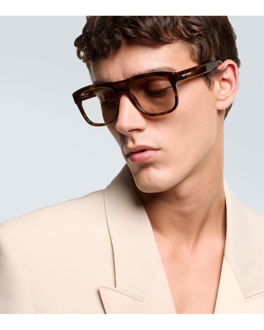 Saint Laurent Eckige Brille Sl 558 in Brown für Herren