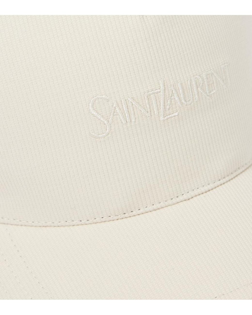 Saint Laurent Natural Baseball Hat With Logo