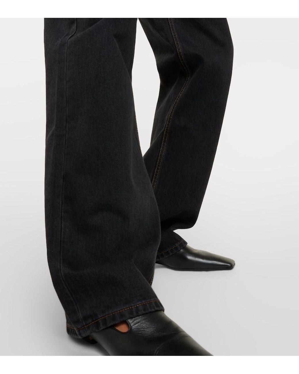 Wardrobe NYC Blue High-Rise Straight Jeans