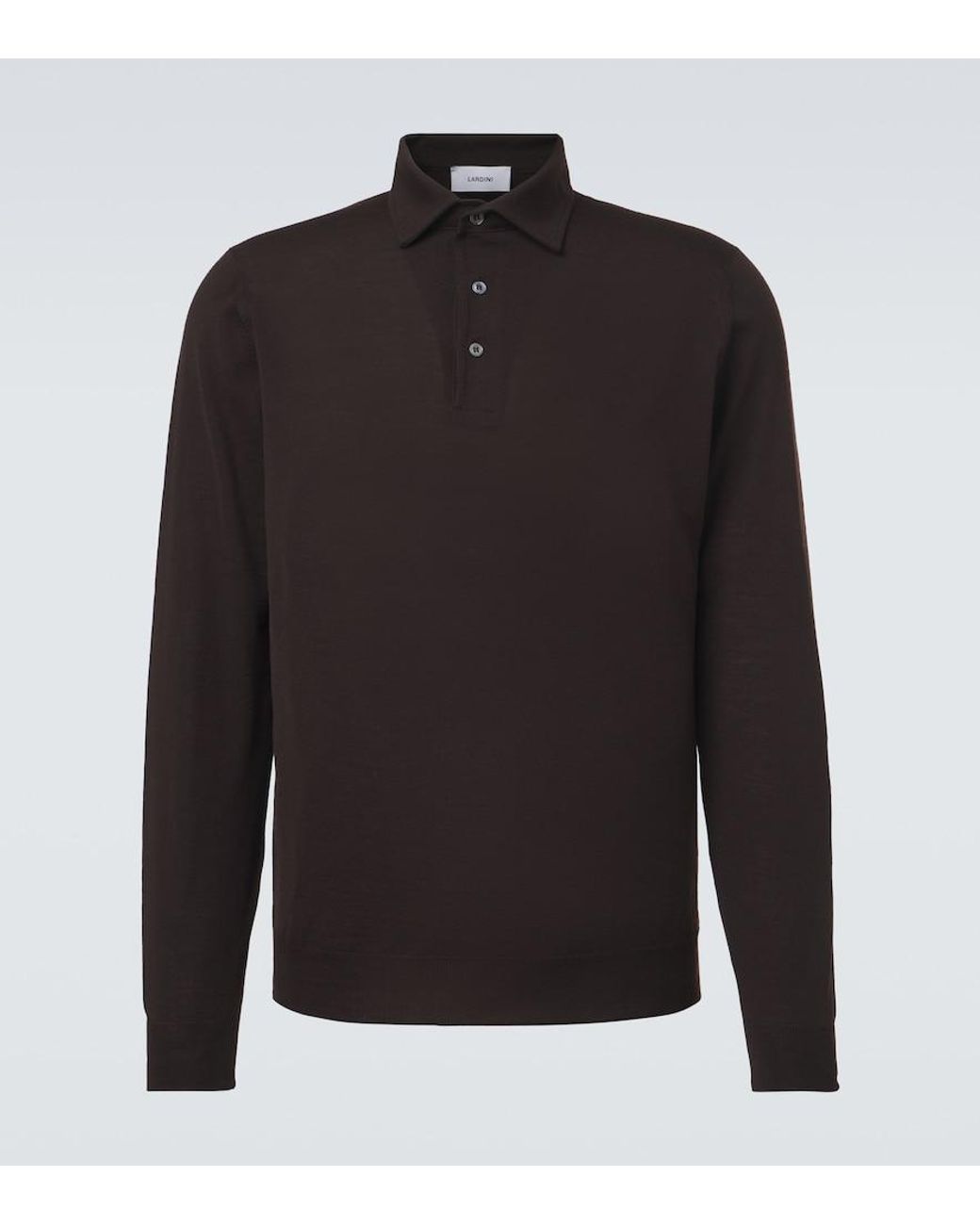 Pullover Polo di Lardini in Black da Uomo