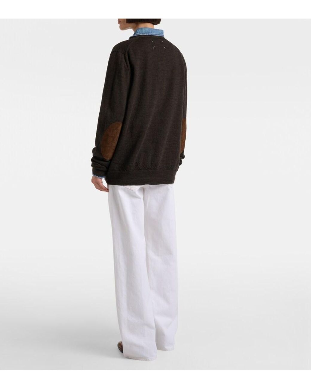 FRAME White Bubble Mid-Rise Wide-Leg Jeans