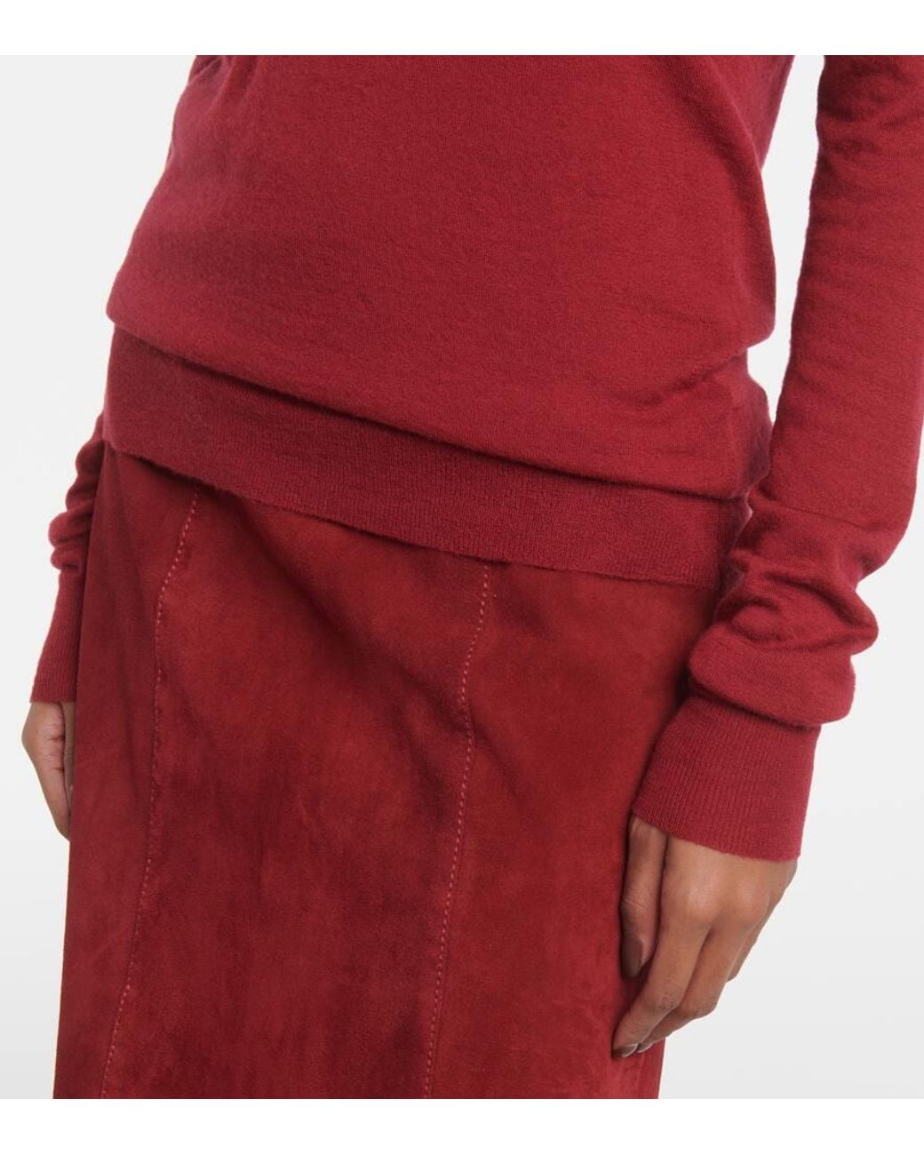 Joseph Red Pullover Cashair Aus Kaschmir