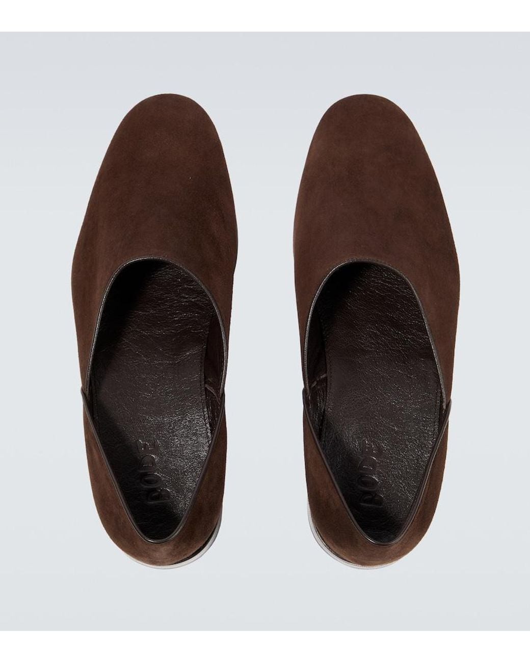 Bode Brown House Shoe Suede Loafers for men
