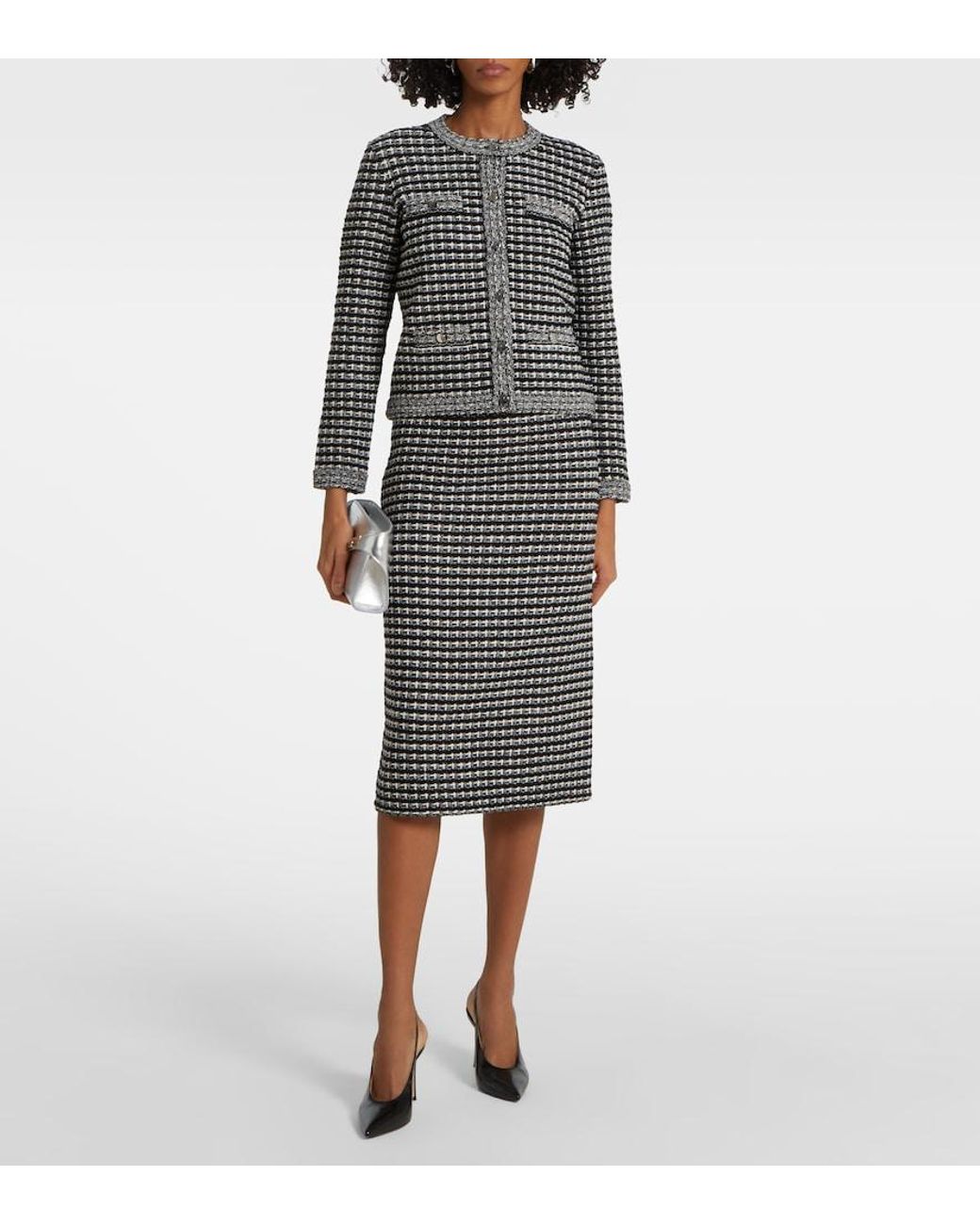 Tory Burch Black Jacquard Kendra Cardigan