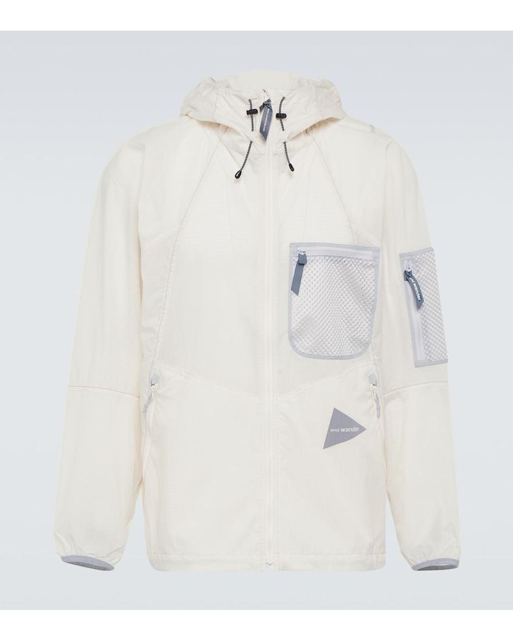 And Wander White Ripstop Jacket for men
