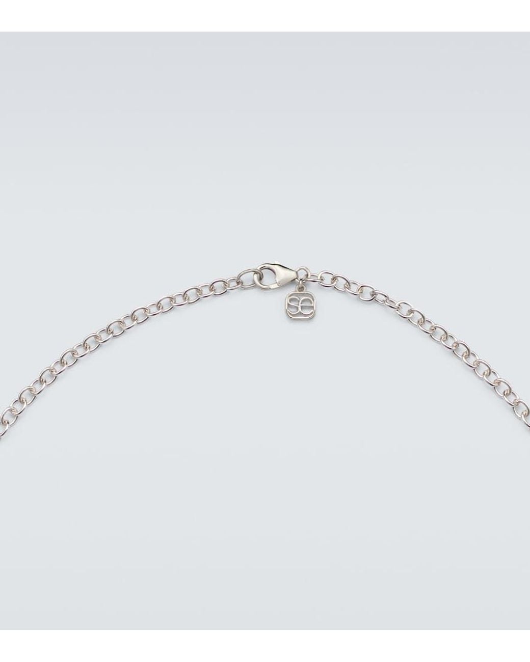 Sydney Evan White 14Kt Charm Necklace With Diamonds for men