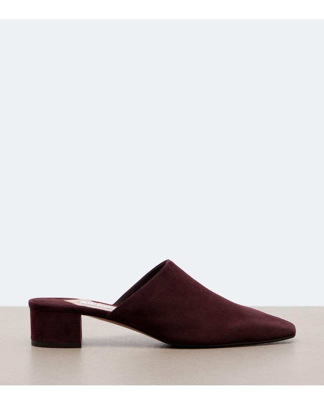Aquazzura Red Colbert Suede Mules