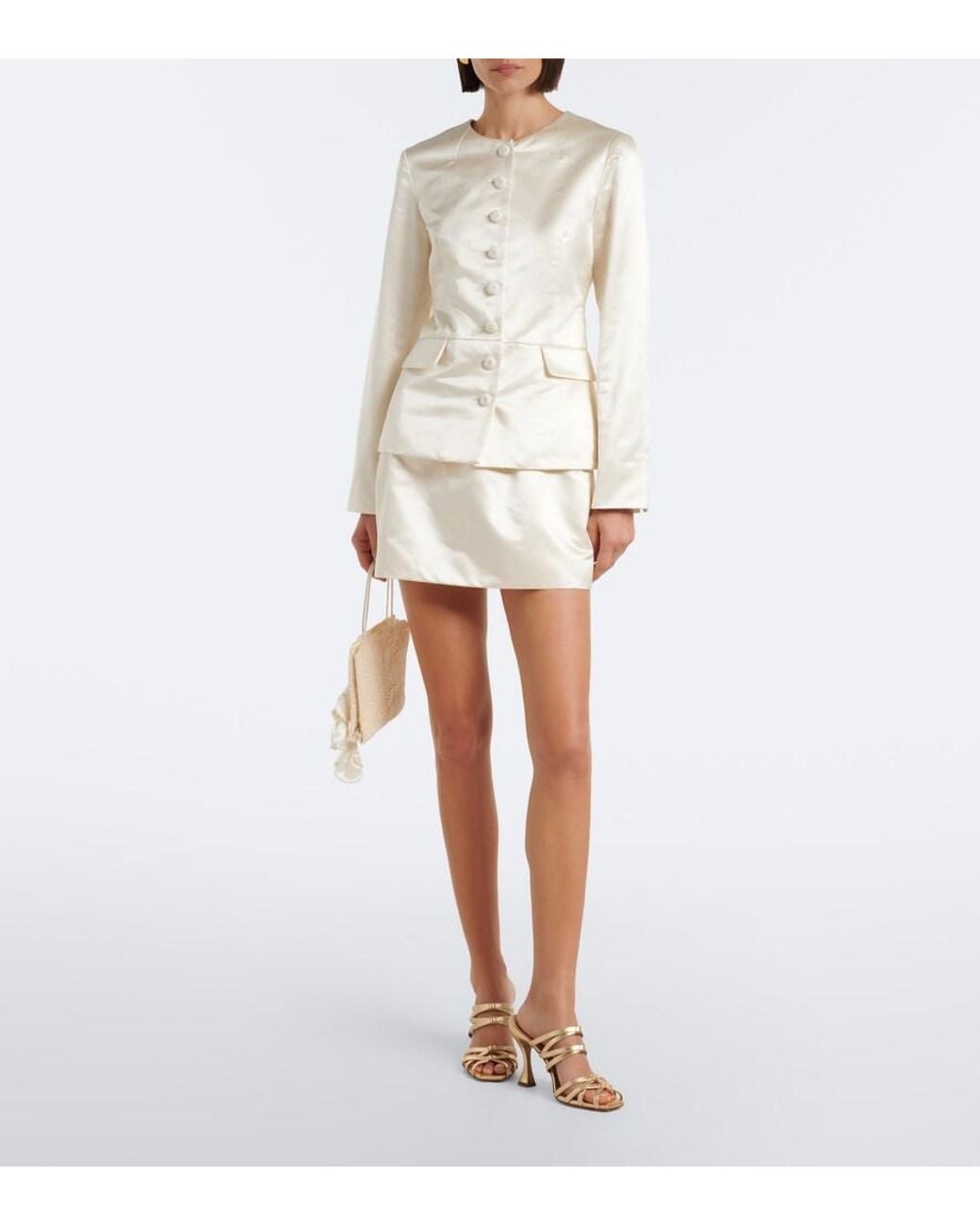 Posse Natural Verity Cotton And Silk Satin Jacket