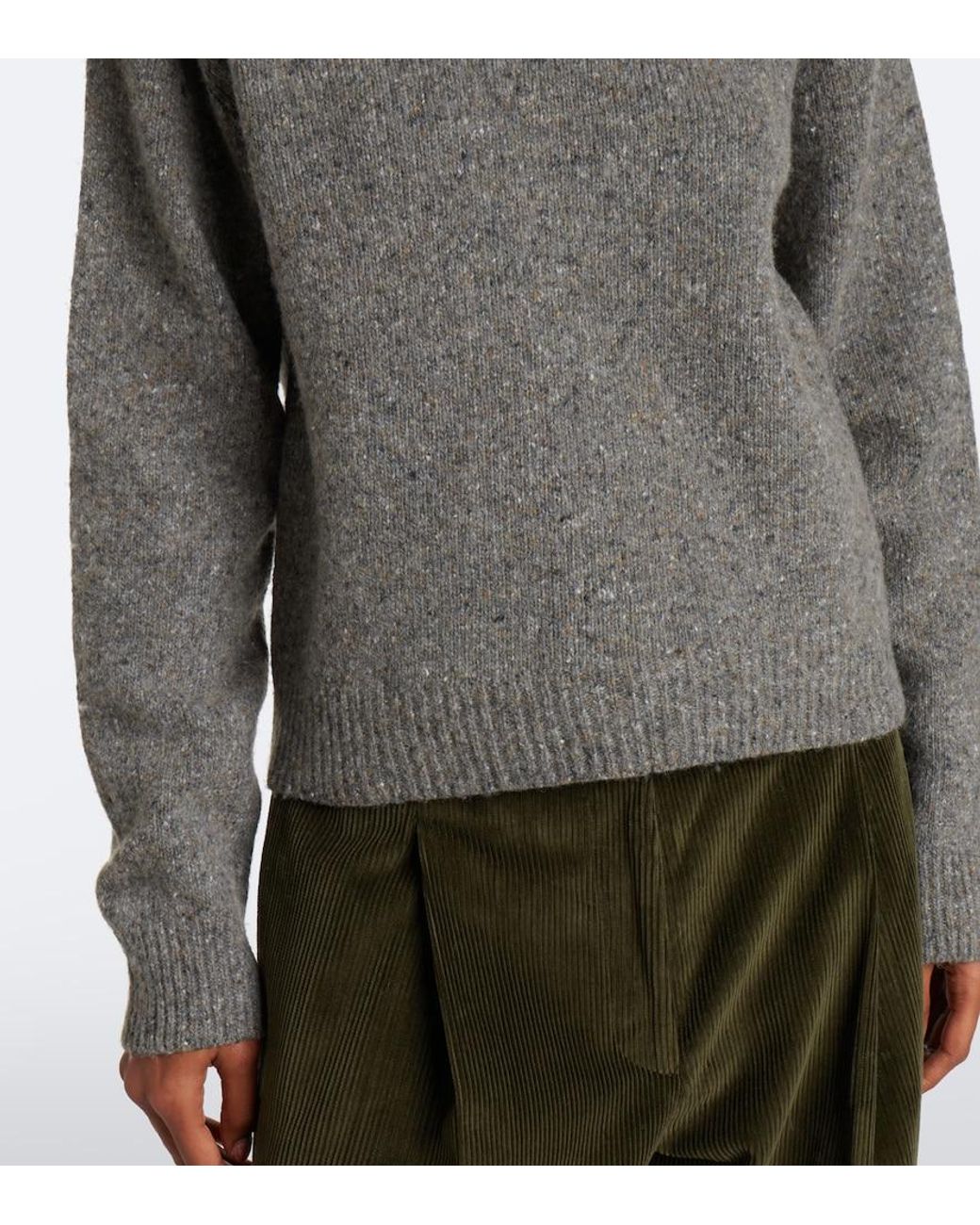 Rohe Gray Wool-Blend Turtleneck Sweater