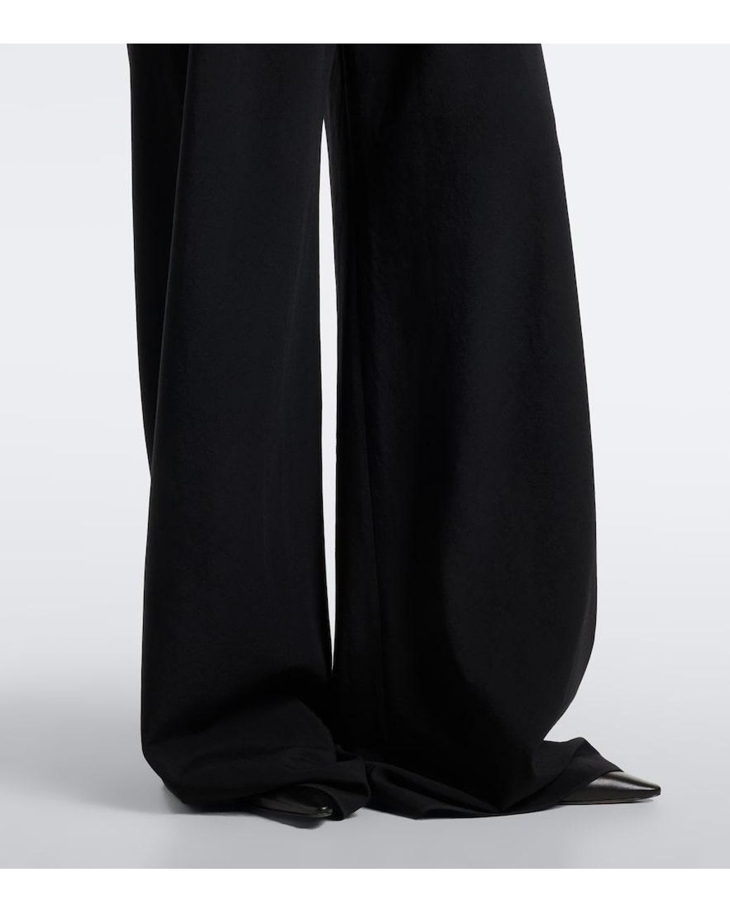 The Row Blue Gala Wool Wide-Leg Pants