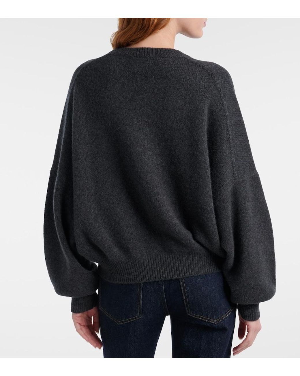 Khaite Black Margaux Oversized Cashmere Sweater