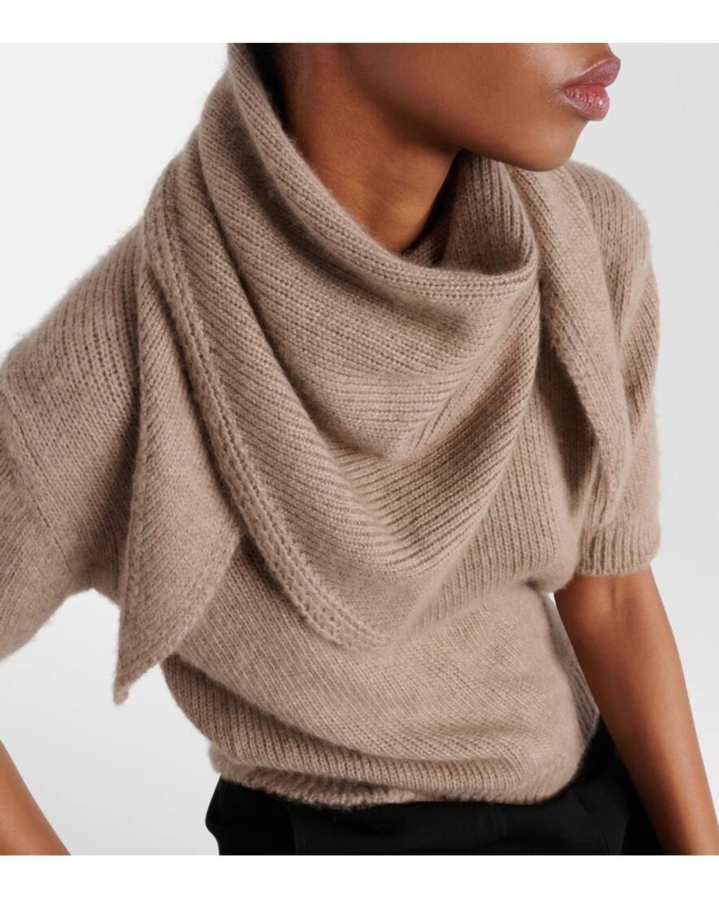 The Row Hit Cashmere Scarf in Natural | Lyst