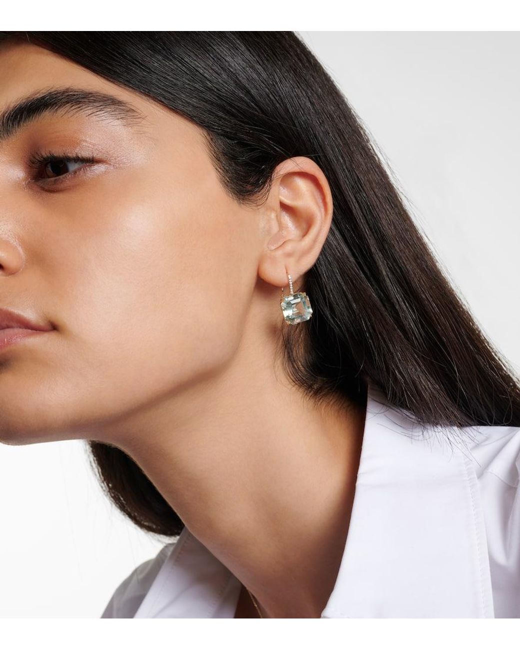 Mateo White 14Kt Earrings With Amethysts And Diamonds