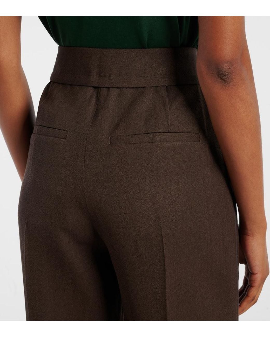 Jacquemus Brown Tibau High-Rise Straight Pants