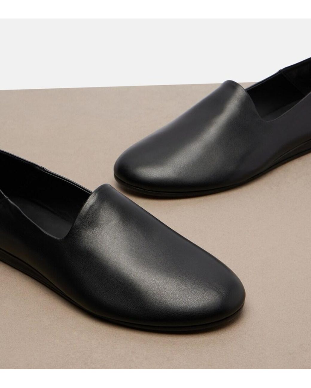 Jacquemus Black Slip-Ons Aus Leder