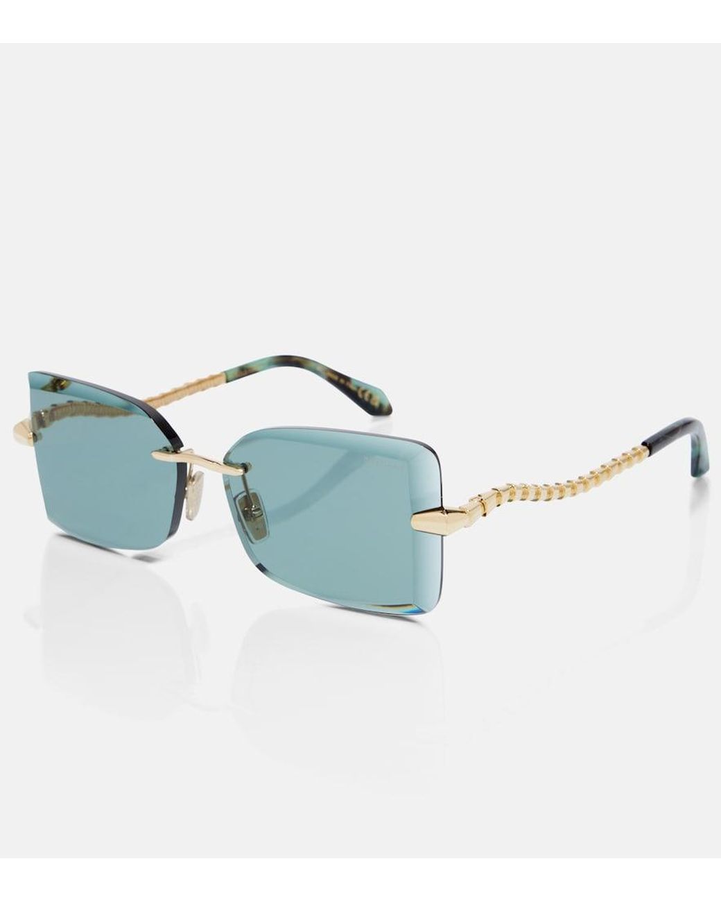 BVLGARI Blue Serpenti Viper Rectangular Sunglasses