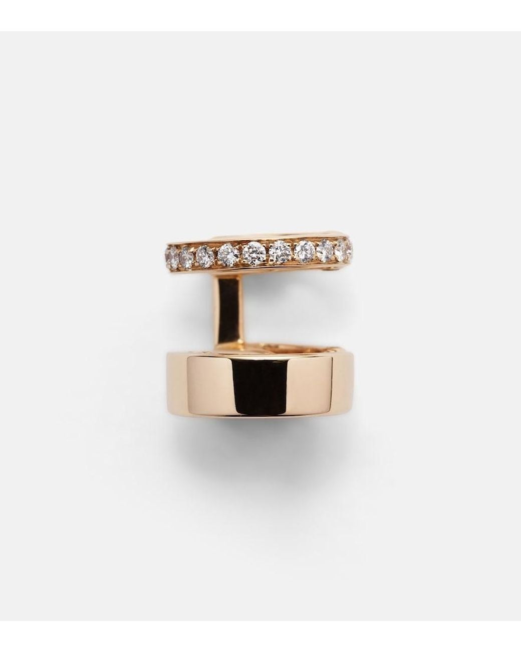 Repossi Natural Berbere Module 18-Kt Rose Ear Cuff With Diamonds