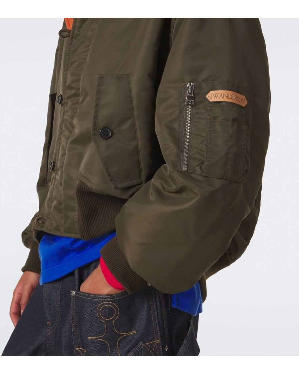 J.W. Anderson Green Oversized Bomber Jacket for men