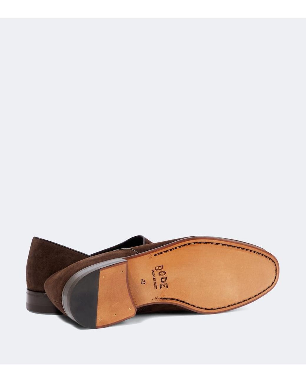 Bode Brown House Shoe Suede Loafers for men