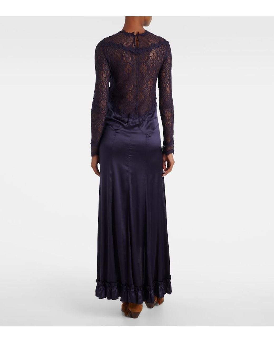 Isabel Marant Blue Dolores Ruffled Dress
