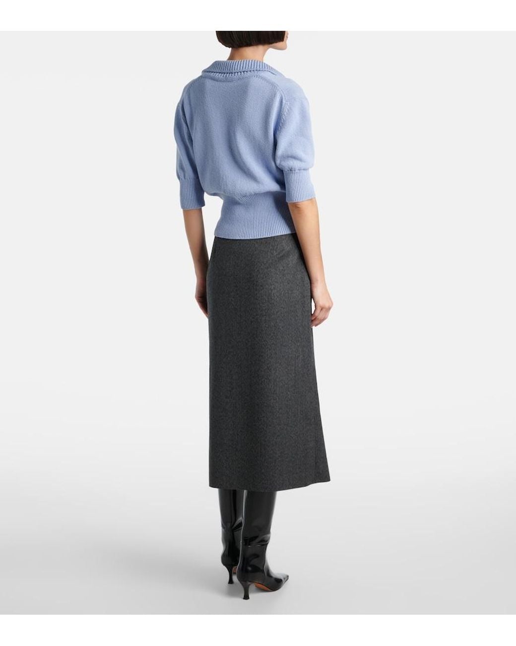 Proenza Schouler Blue Reeve Cotton Polo Shirt
