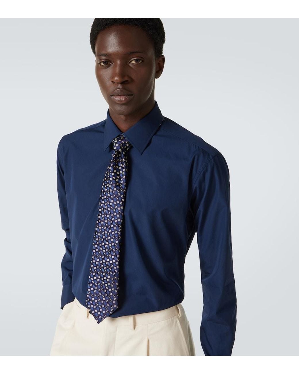 Corbata De Jacquard De Seda Charvet de hombre de color Blue