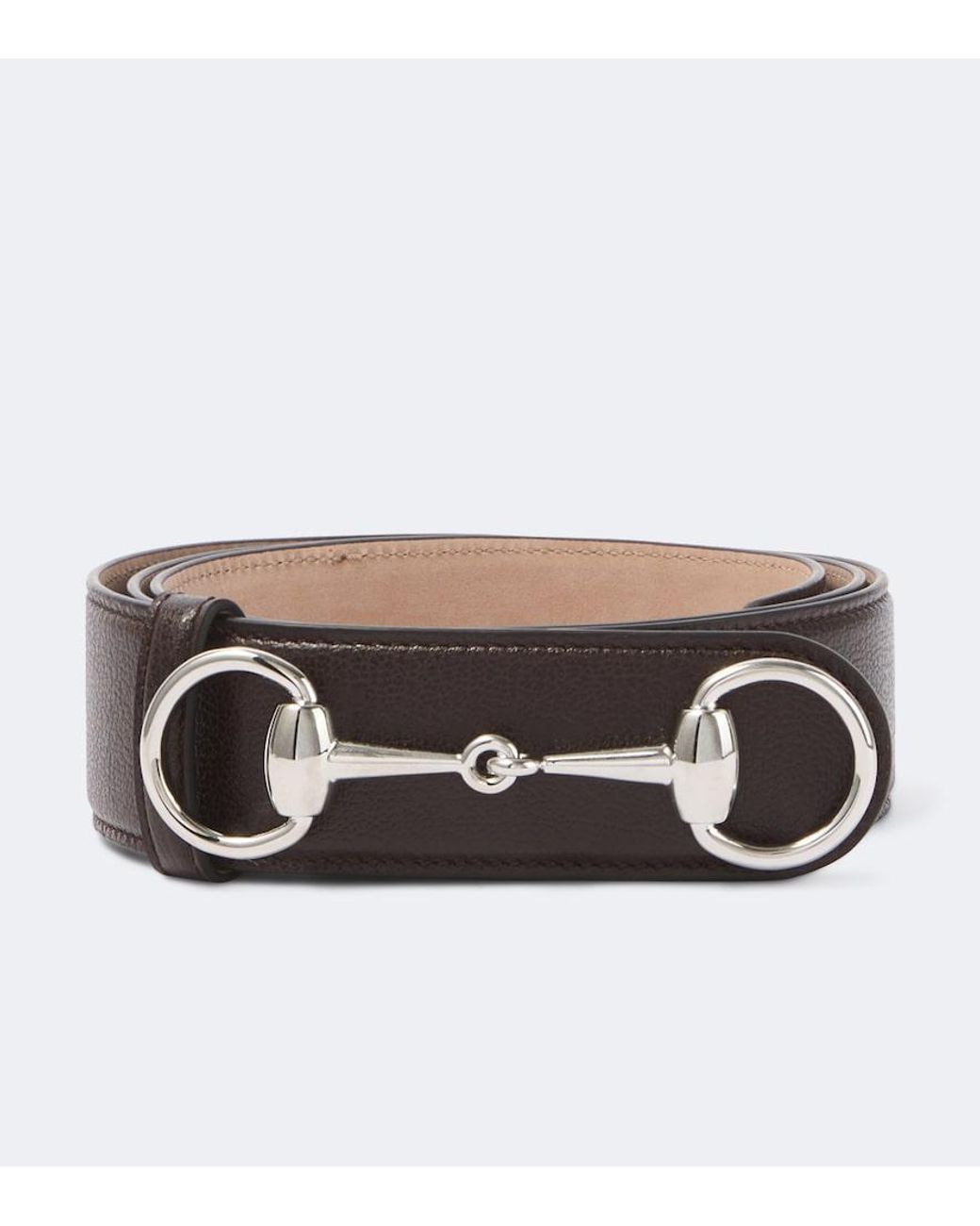 Gucci Brown Horsebit Leather Belt for men