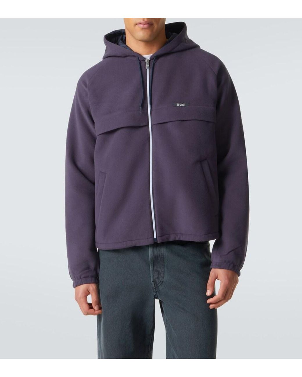 Prada Purple Hooded Jacket for men