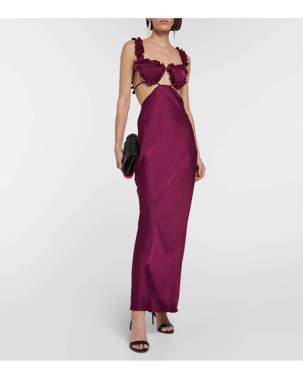 Christian Louboutin Black O Marilyn 85 Leather Sandals