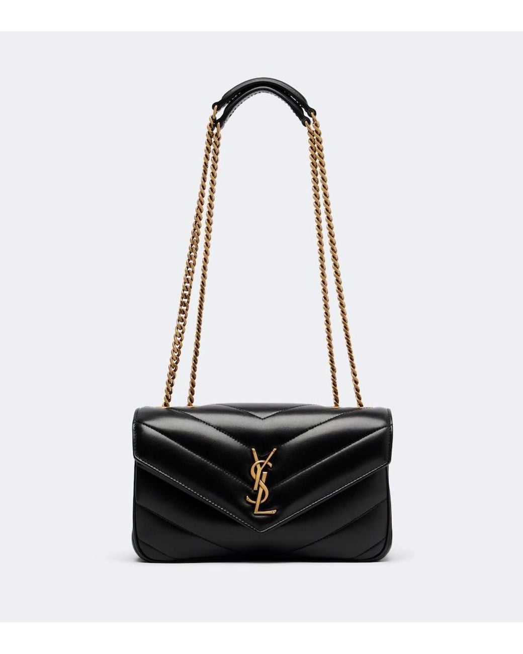 Saint Laurent White Loulou Matelasse Leather Shoulder Bag