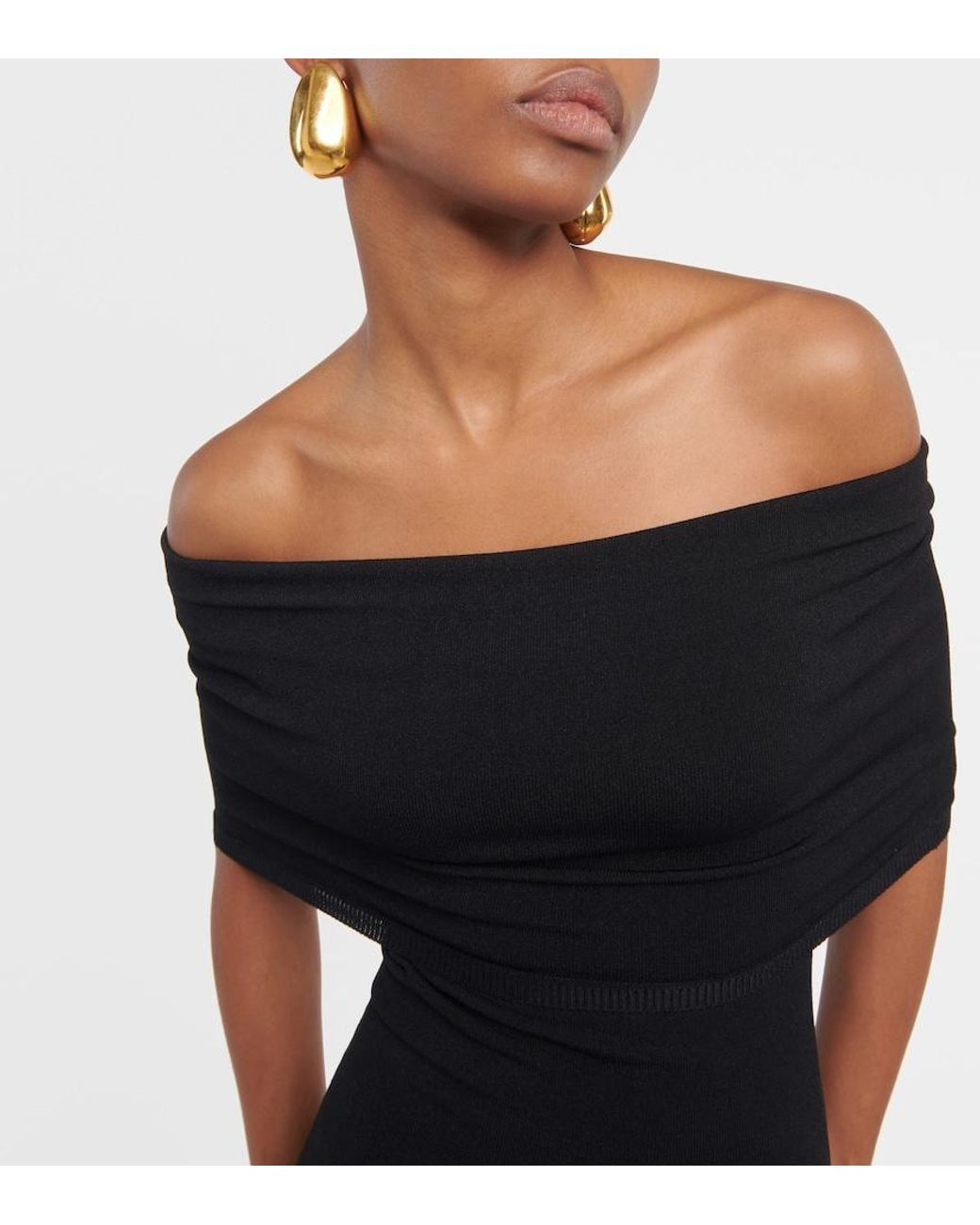 Wardrobe NYC Black Off-Shoulder Minidress