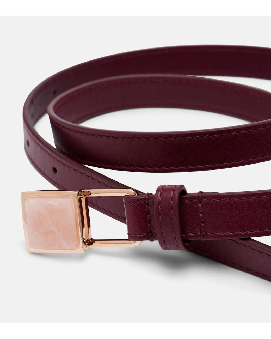 Gabriela Hearst Purple Nina Embellished Leather Belt
