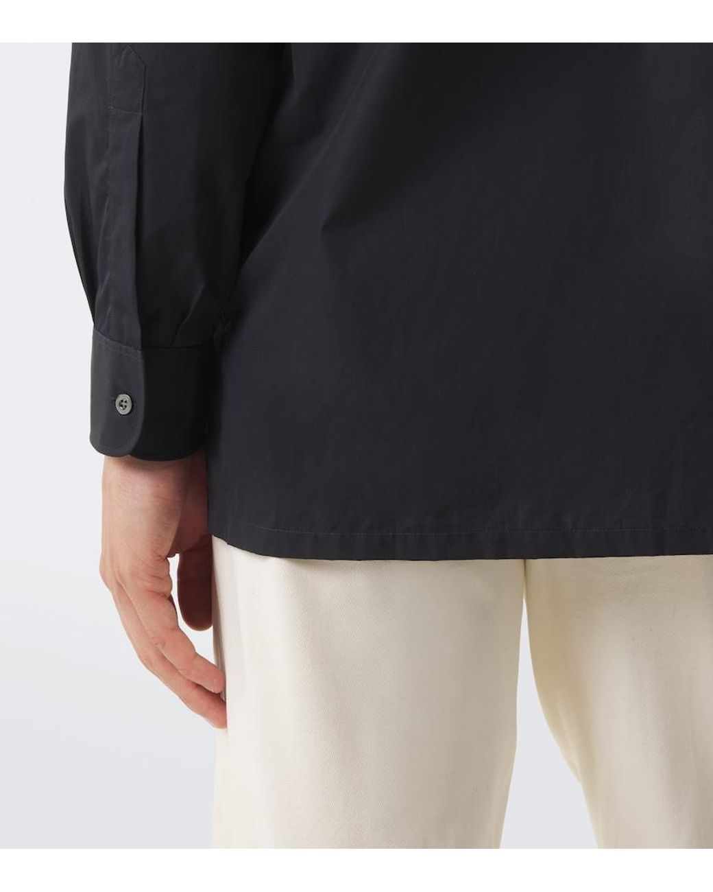 Charvet Blue Cotton Poplin Shirt for men