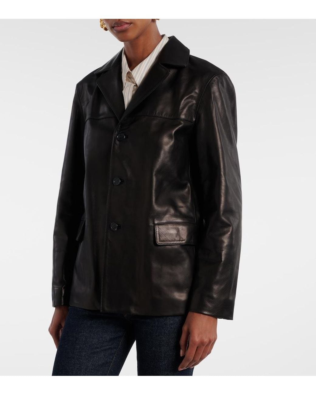 Nili Lotan Black Tristan Leather Jacket