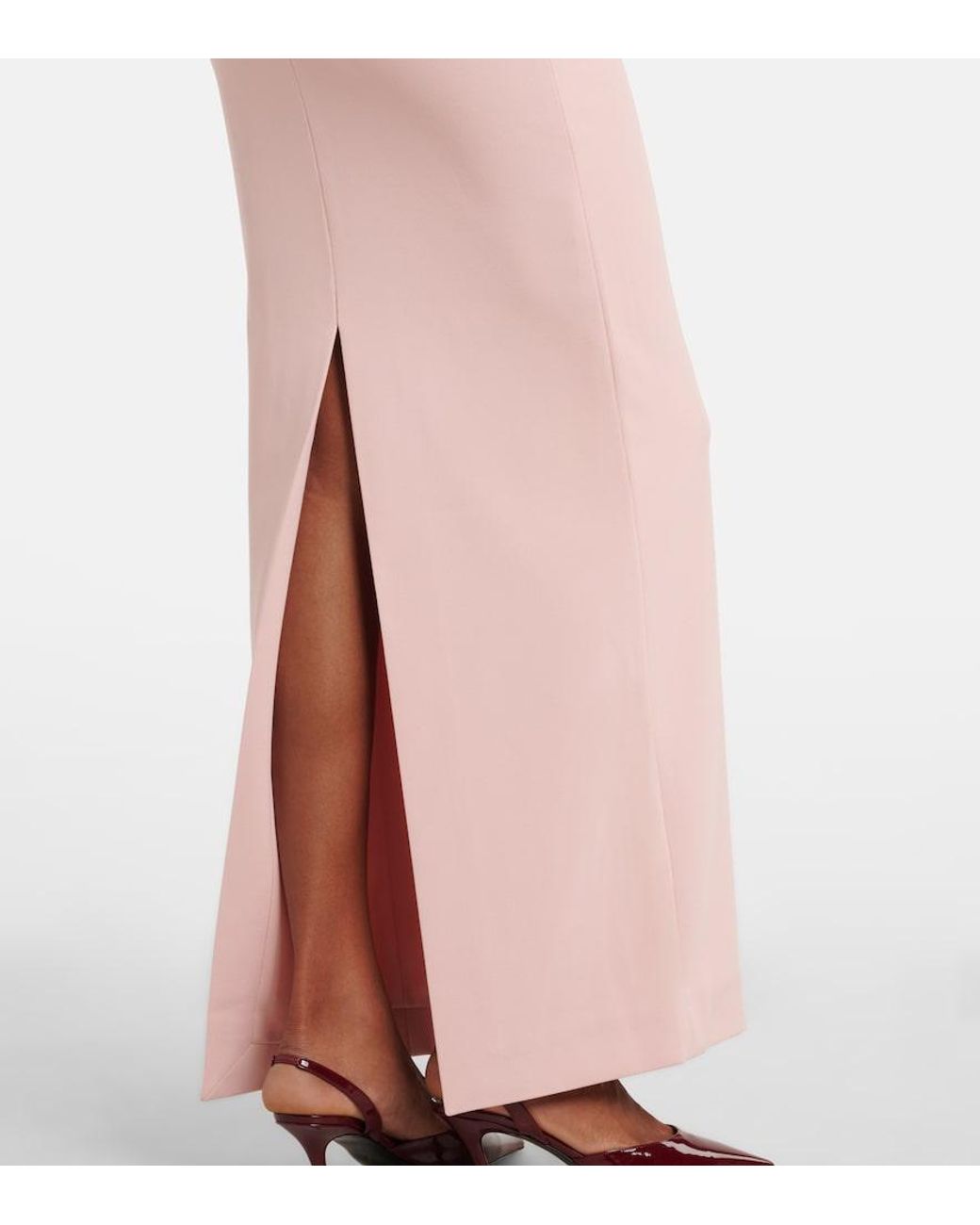 Solace London Pink Sabina Off-Shoulder Gown