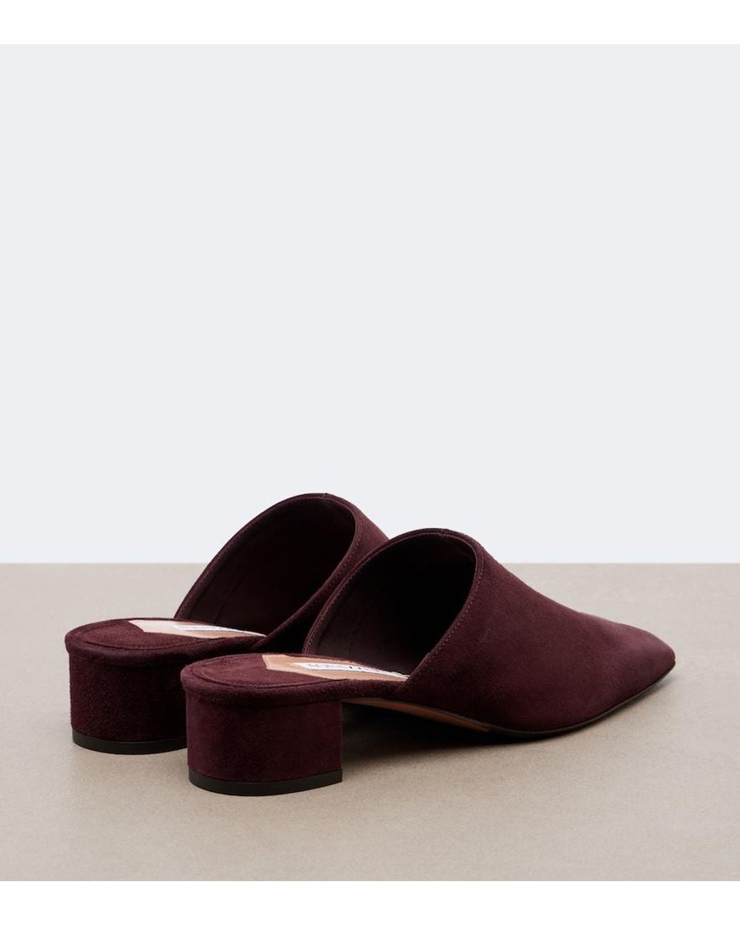Aquazzura Red Colbert Suede Mules