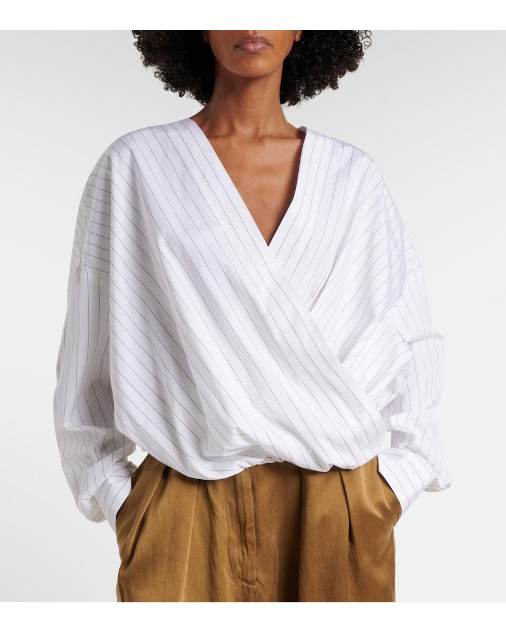Top De Algodon A Rayas Dries Van Noten de color White