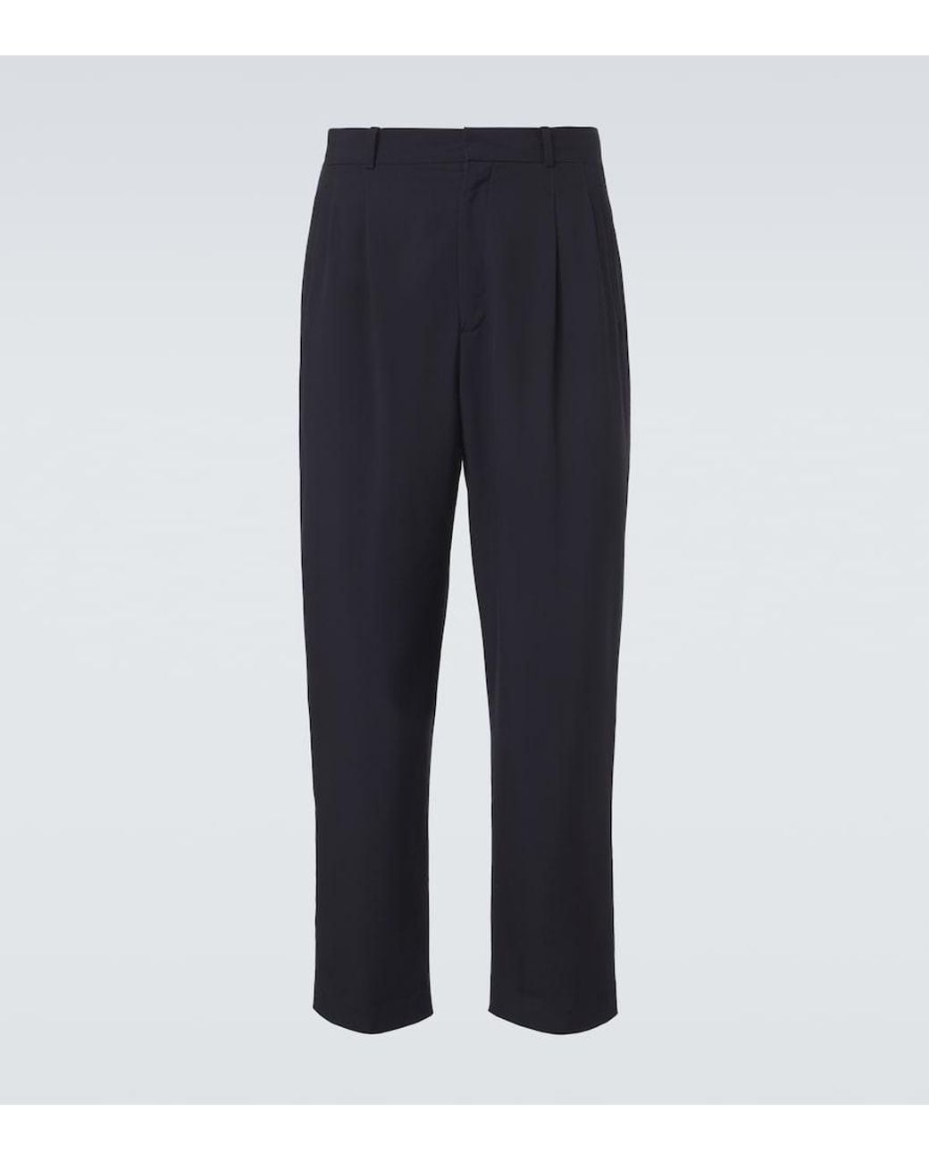 The Row Blue Tarek Virgin Wool Straight Pants for men